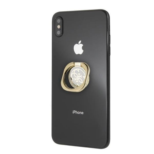 Guess 4G Ring Stand Μοντέρνο Pop Holder Για Smartphone Σε Λευκό/Χρυσό – Θήκη για κινητό από το PhoneBazaar.gr