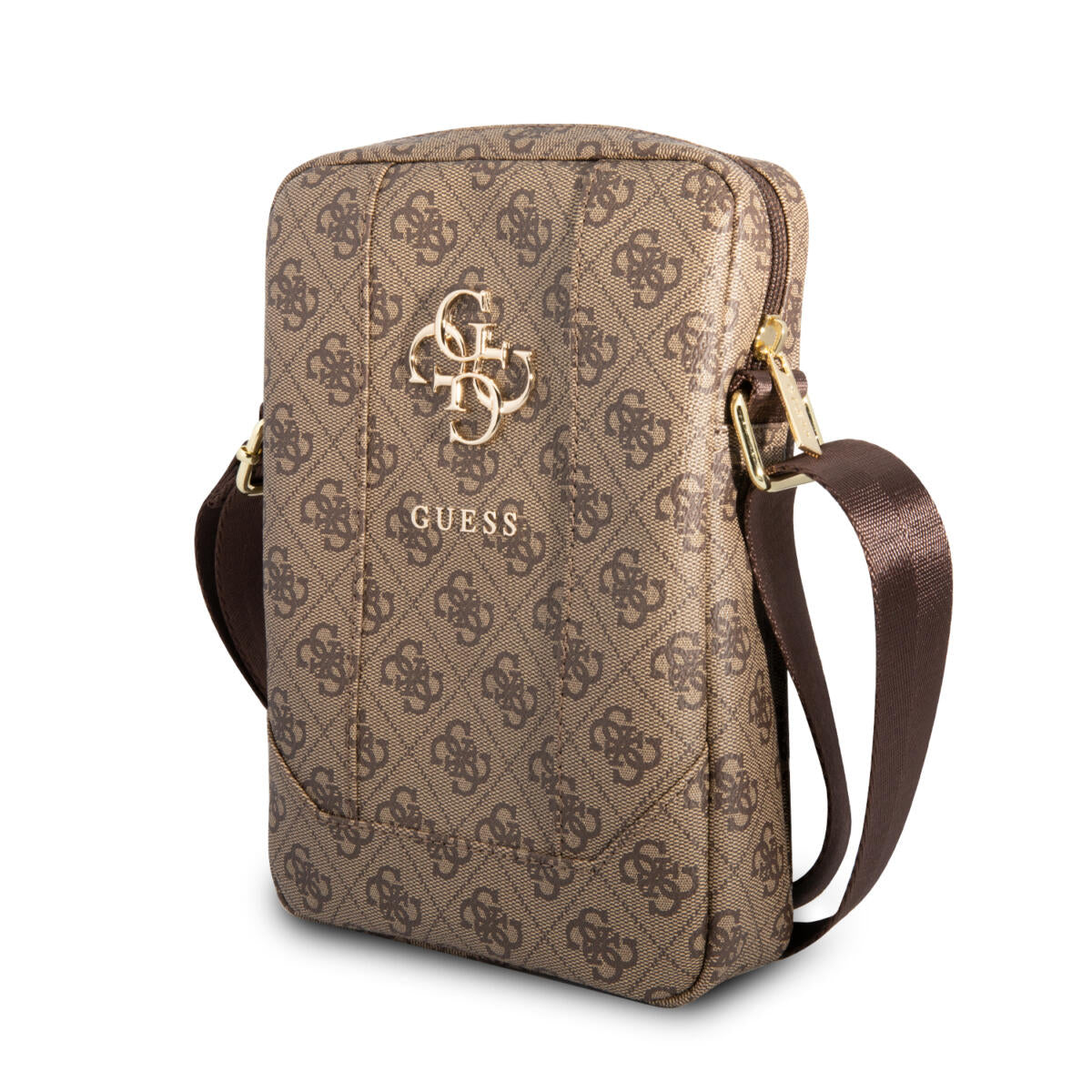Guess 4G Big metal logo Tablet Bag - Τσαντάκι από δερματίνη κατάλληλο για tablet 10" (Brown - GUTB10G4GFBR)