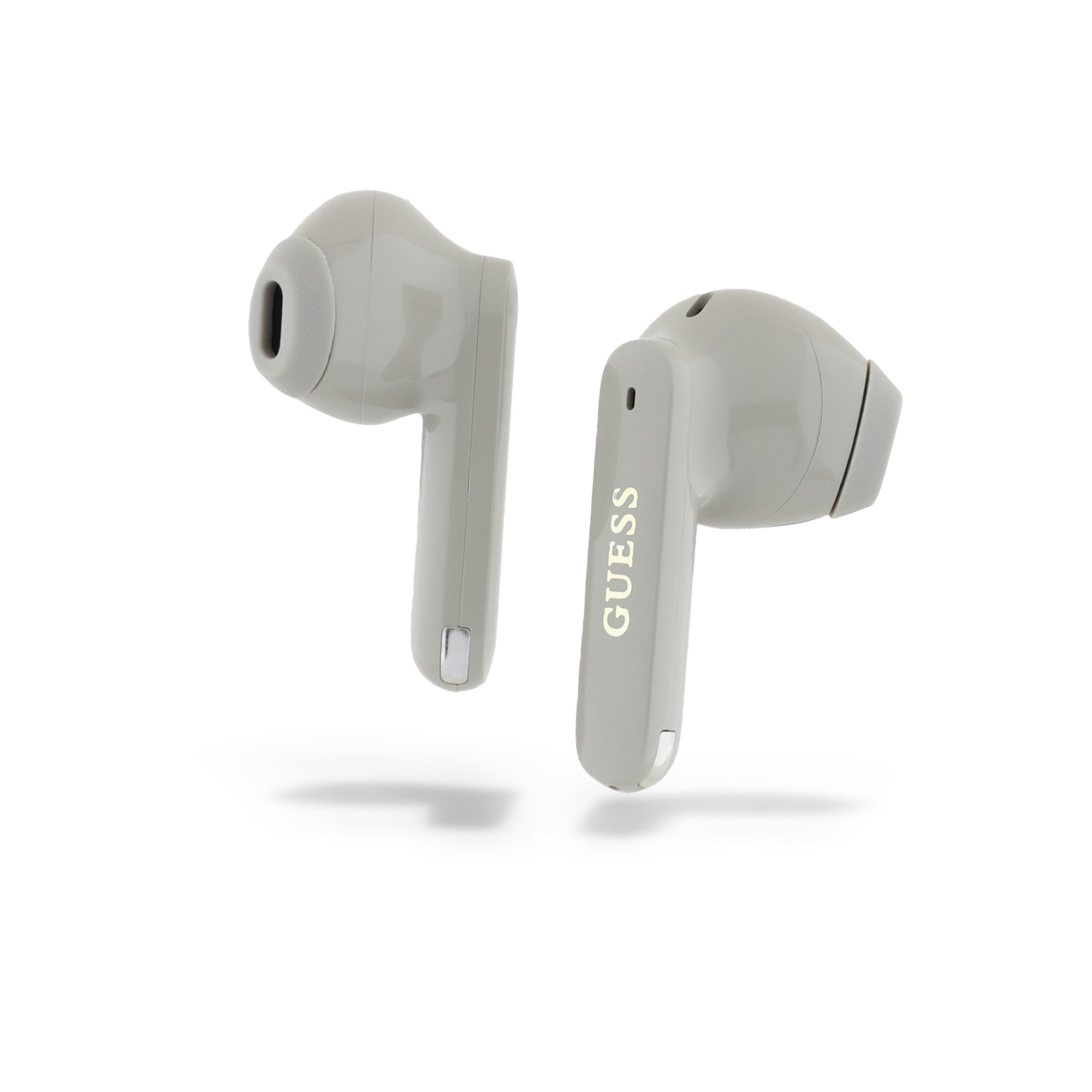 Guess Elongated Metallic Classic Printed Logo True Wireless ENC Earphones (Gold - GUTWSC2MCDSD)