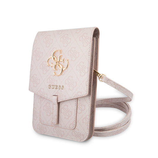 Guess 4G Big Logo Bag Τσαντάκι Clutch Κατάλληλο Για Smartphone (Pink - Guwbg4Gfpi) – Θήκη για κινητό από το PhoneBazaar.gr