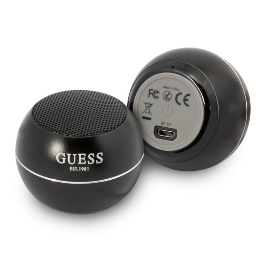 Guess Mini Φορητό Αλουμινένιο Ηχείο Bluetooth 3W Με 4 Ώρες Αυτονομία (Μαύρο) – Θήκη για κινητό από το PhoneBazaar.gr