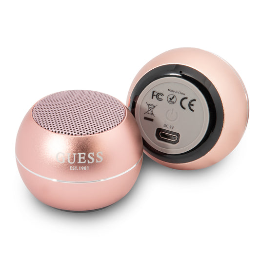 Guess Mini Φορητό Αλουμινένιο Ηχείο Bluetooth 3W Με 4 Ώρες Αυτονομία (Ροζ) – Θήκη για κινητό από το PhoneBazaar.gr