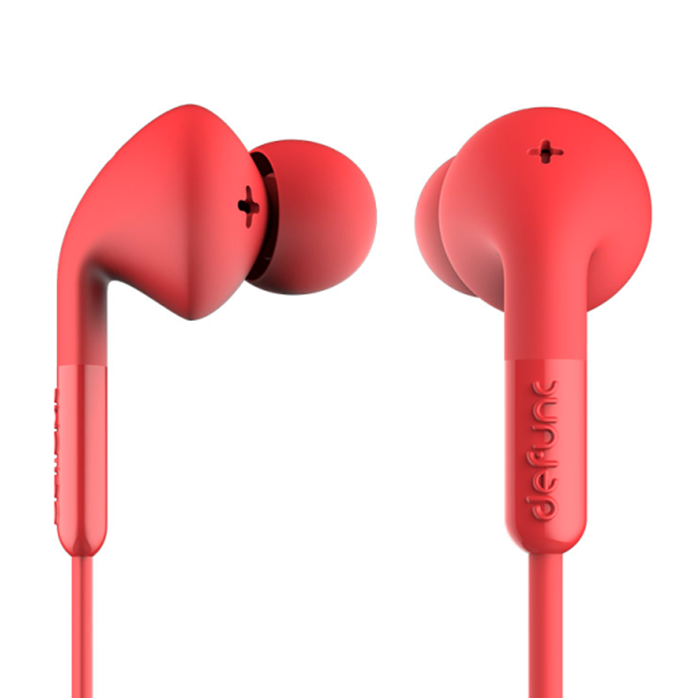 Defunc Plus Music In-Ear Earbuds Ενσύρματα Ακουστικά Σε Κόκκινο Χρώμα – Θήκη για κινητό από το PhoneBazaar.gr