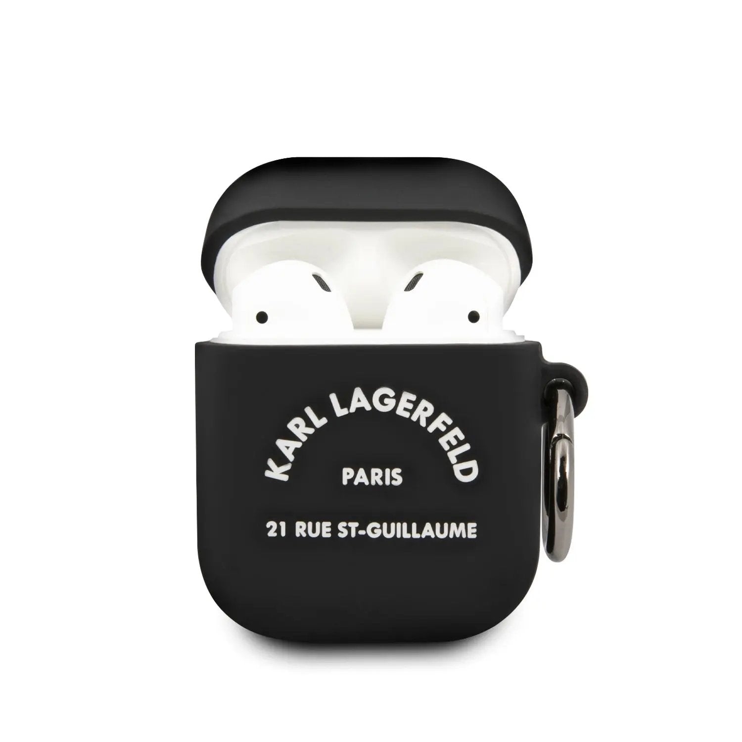 Karl Lagerfeld “st.guillaume Logo Collection” Θήκη Προστασίας Απο Σιλικόνη Για Apple Airpods 1/2 (μαυρη για Klaca2silrsgbk) – PhoneBazaar