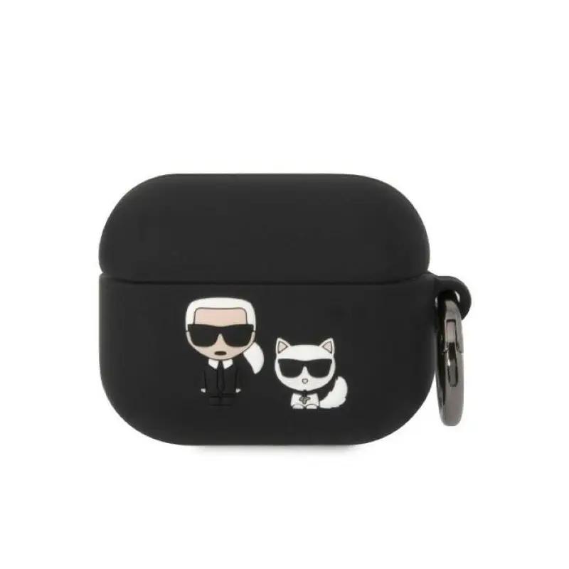 Karl Lagerfeld Embossed Logo Karl + Choupette Collection Θήκη Προστασίας Απο Σιλικόνη Για Apple Airpods 3 (μαυρο για Klaca3silkck) – PhoneBazaar