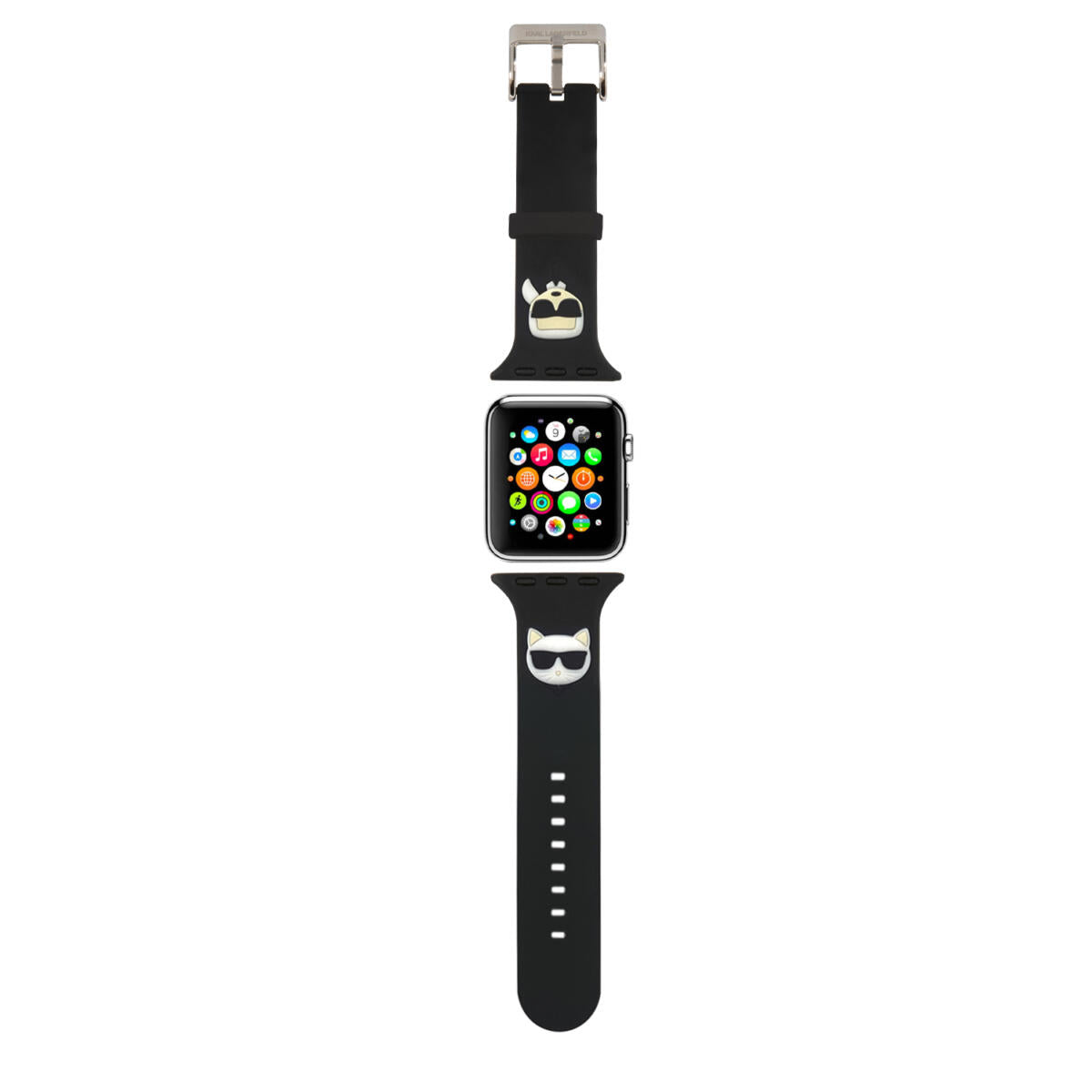 Karl Lagerfeld "Karl & Choupete'S Head" Collection Λουράκι Για Apple Watch 4/5/6/7/Se 38/40/41Mm (Μαύρο - Klawmslckk) – Θήκη για κινητό από το PhoneBazaar.gr