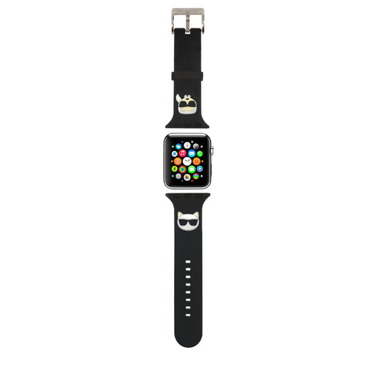 Karl Lagerfeld "Karl & Choupete'S Head" Collection Λουράκι Για Apple Watch 4/5/6/7/Se 38/40/41Mm (Μαύρο - Klawmslckk) – Θήκη για κινητό από το PhoneBazaar.gr