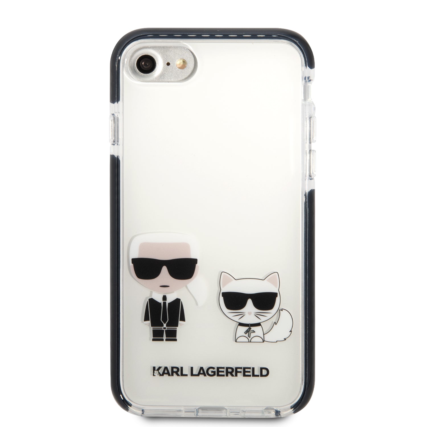 Karl Lagerfeld Ikonik Case “Karl & Choupette” Θήκη προστασίας από σκληρό πλαστικό – iPhone 7/8/SE (Λευκό – KLHCI8TPEKCW)