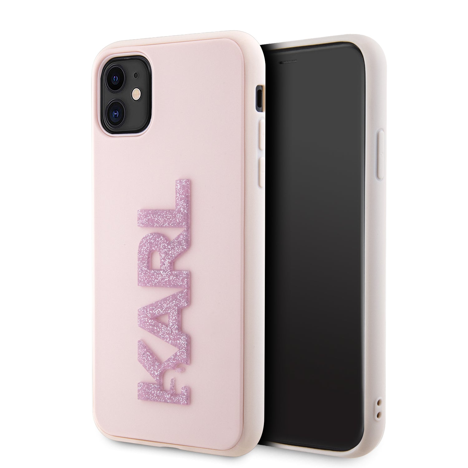 Karl Lagerfeld “Karl 3D Logo Glitter Cover” Hard Case Θήκη Προστασίας Από Σιλικόνη – Iphone 11 (Glitter / Pink – Klhcn613Dmbkcp) – Θήκη για κινητό από το PhoneBazaar.gr