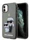 Karl Lagerfeld Rubber Case Nft Karl + Choupette Θήκη Προστασίας Από Σκληρό Πλαστικό – Iphone 11 (Clear Black/Glitter) – Θήκη για κινητό από το PhoneBazaar.gr