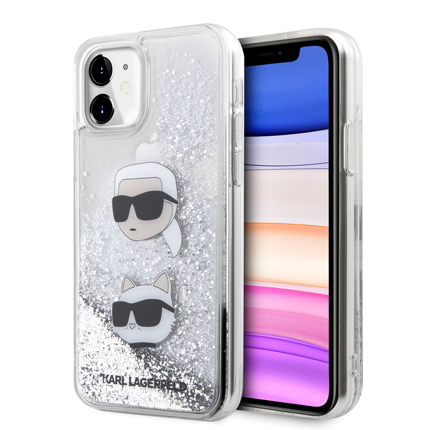 Karl Lagerfeld Karl + Choupette Liquid Glitter Case Θήκη Προστασίας Από Σιλικόνη – Iphone 11 (Black – Klhcn61Ldhkcns) – Θήκη για κινητό από το PhoneBazaar.gr