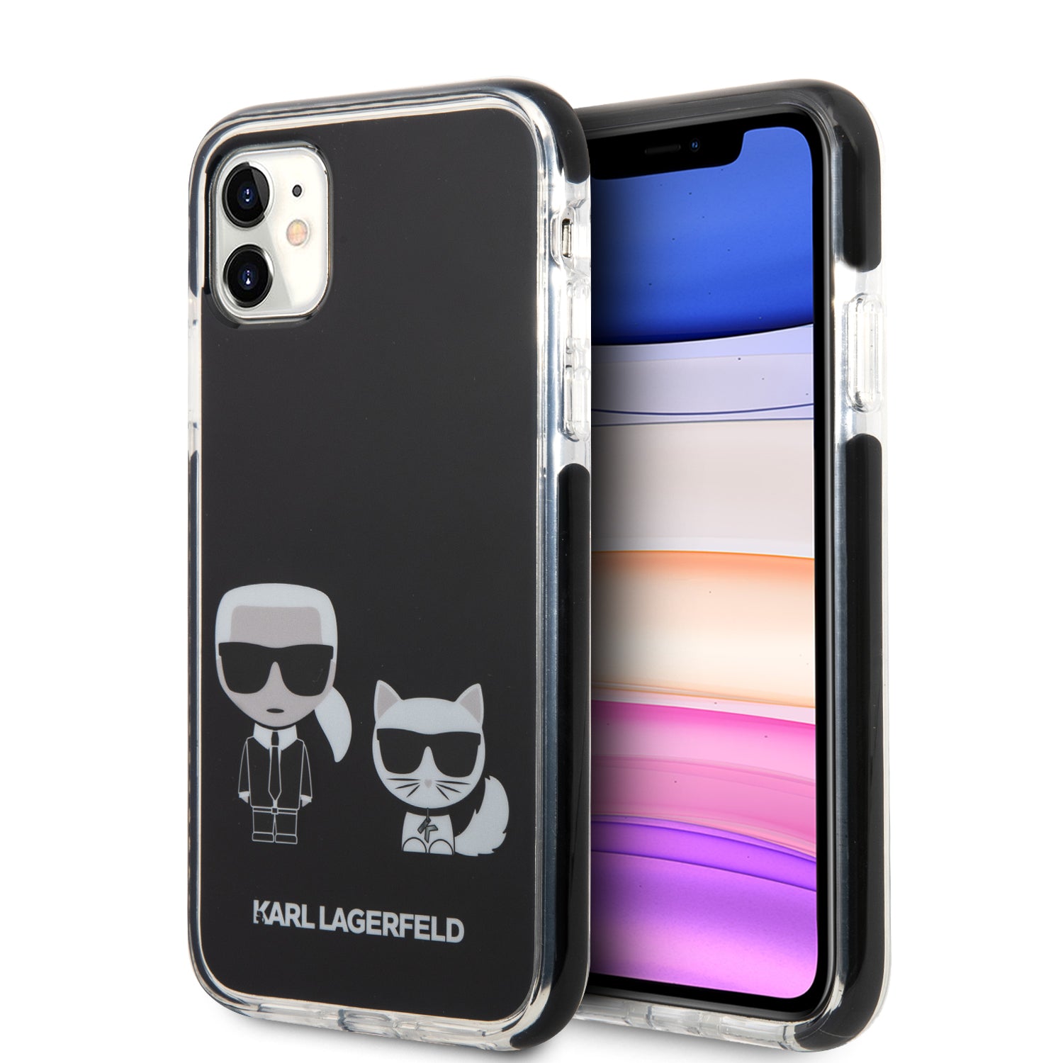 Karl Lagerfeld Ikonik Case “Karl & Choupette” Θήκη Προστασίας Από Σκληρό Πλαστικό – Iphone 11 (Μαύρο – Klhcn61Tpekck) – Θήκη για κινητό από το PhoneBazaar.gr
