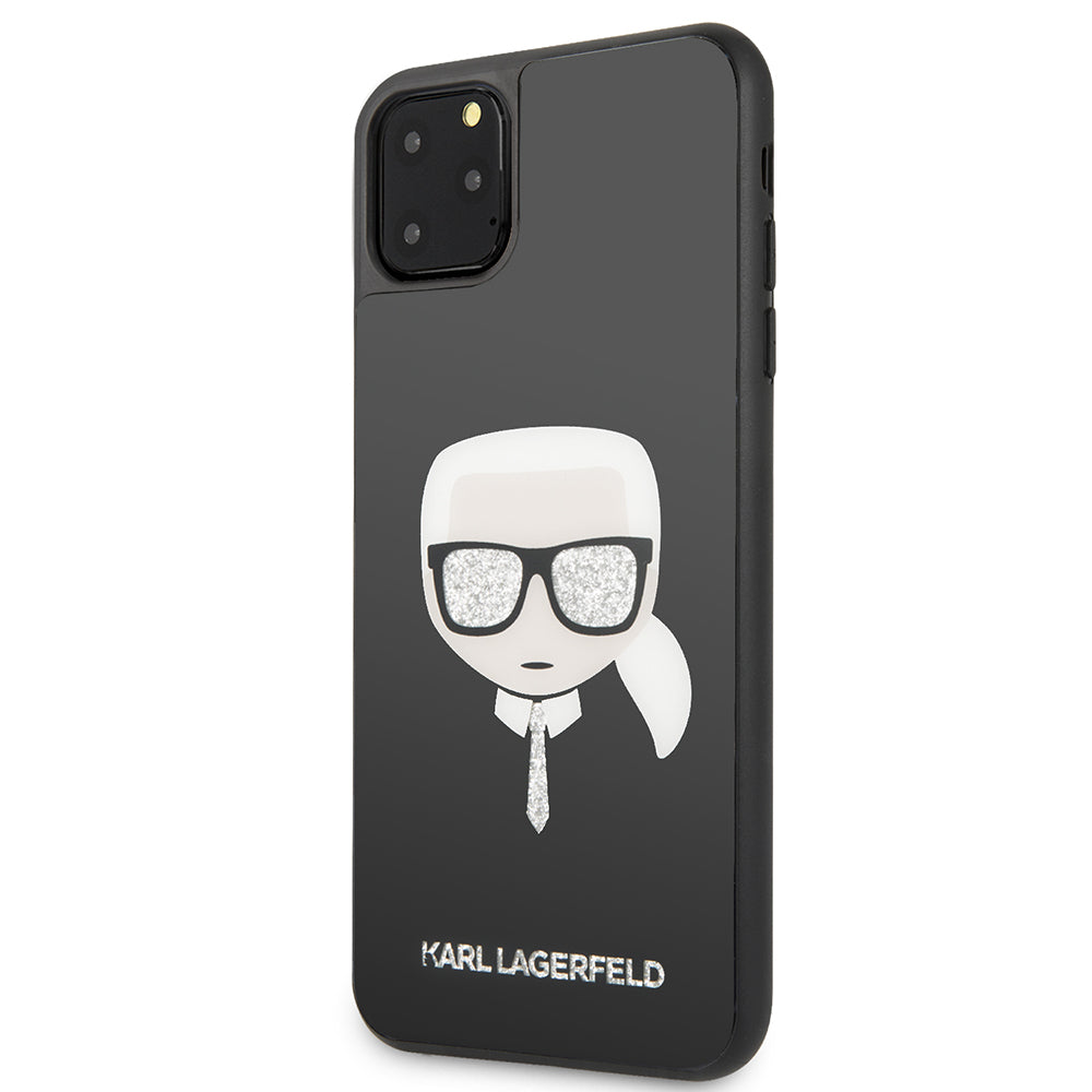 Karl Lagerfeld "Glitter Head" Double Layer Hard Case Θήκη προστασίας – iPhone 11 Pro Max (Black – KLHCN65DLHBK)