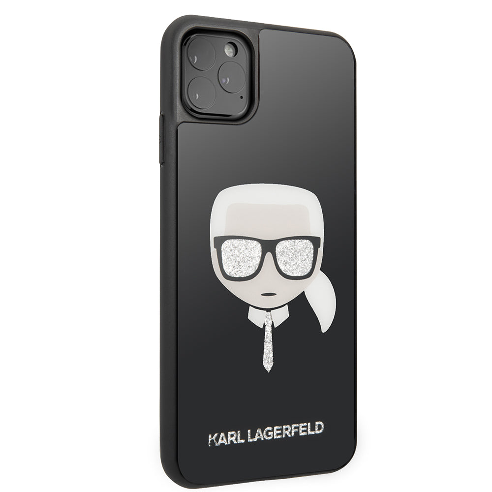 Karl Lagerfeld "Glitter Head" Double Layer Hard Case Θήκη προστασίας – iPhone 11 Pro Max (Black – KLHCN65DLHBK)