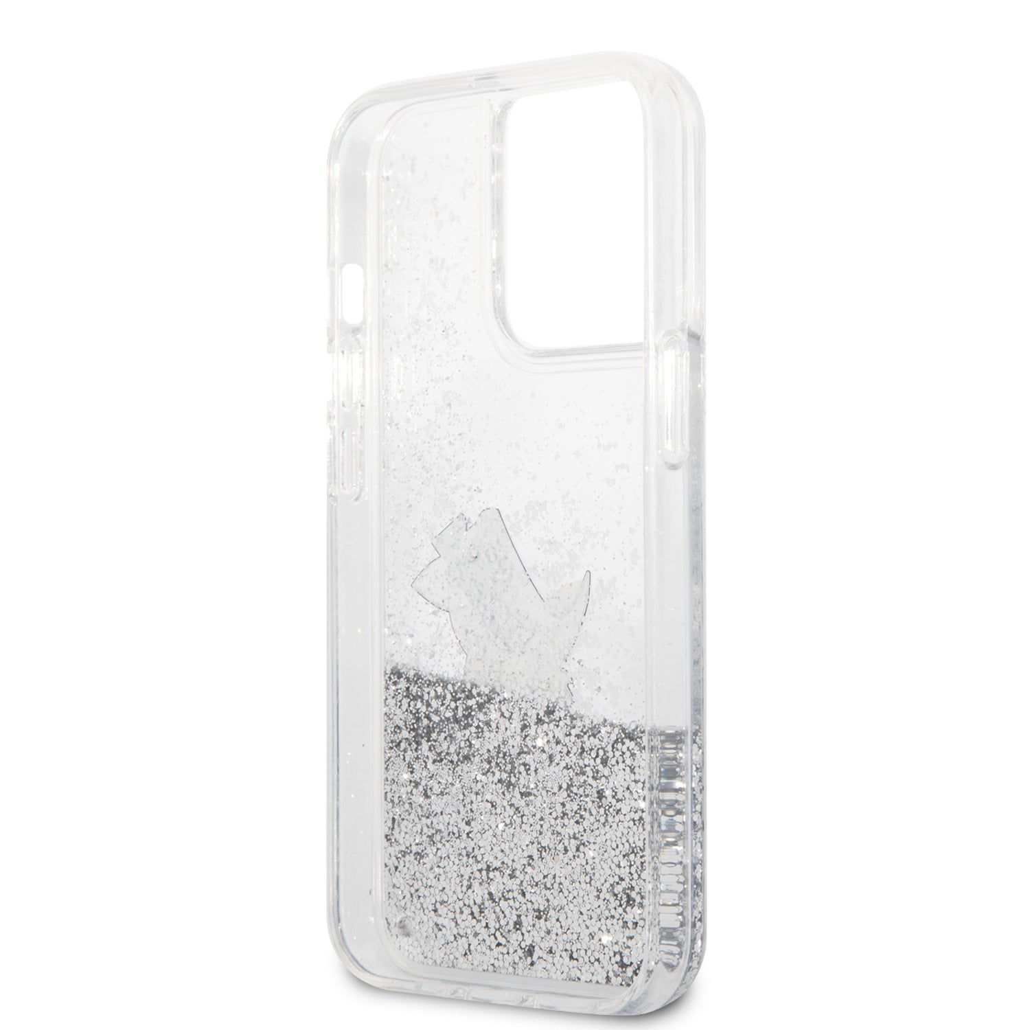 Karl Lagerfeld "Choupette Fun" Hard Case Θήκη προστασίας από σιλικόνη – iPhone 13 Pro (Clear/Glitter Silver)