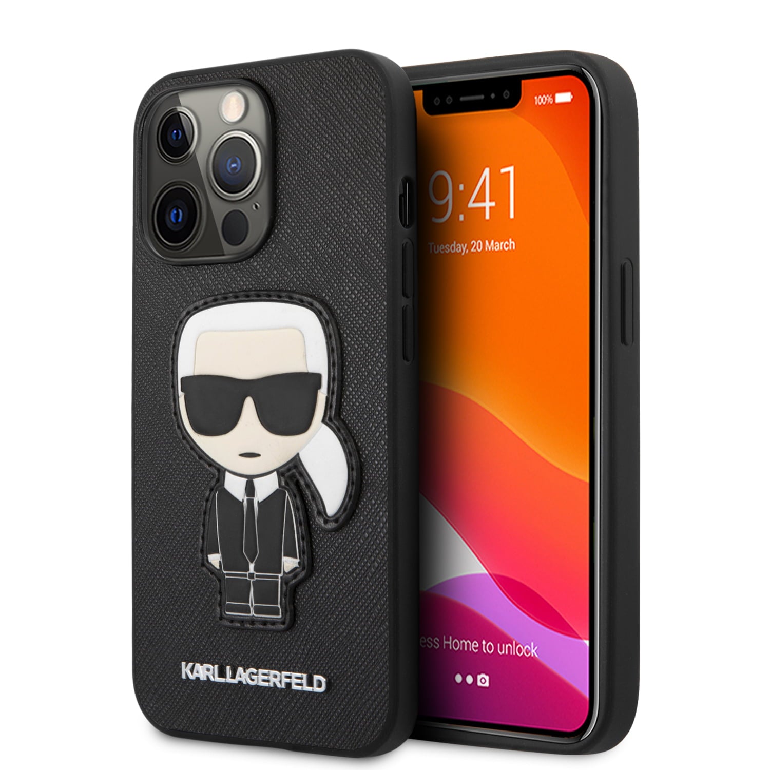 Karl Lagerfeld Ikonik Patch Saffiano Hard Case Θήκη Προστασίας Από Δερματίνη – Iphone 13 Pro (Μαύρο – Klhcp13Lokpk) – Θήκη για κινητό από το PhoneBazaar.gr