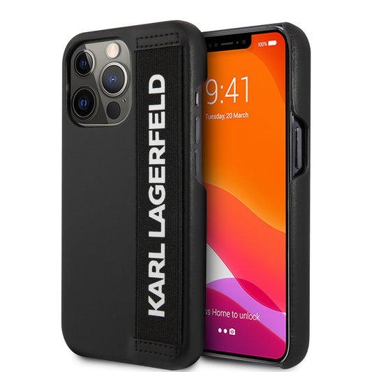 Karl Lagerfeld "Elastic Strap" Hard Case Θήκη Προστασίας Από Σιλικόνη – Iphone 13 Pro (Black) – Θήκη για κινητό από το PhoneBazaar.gr