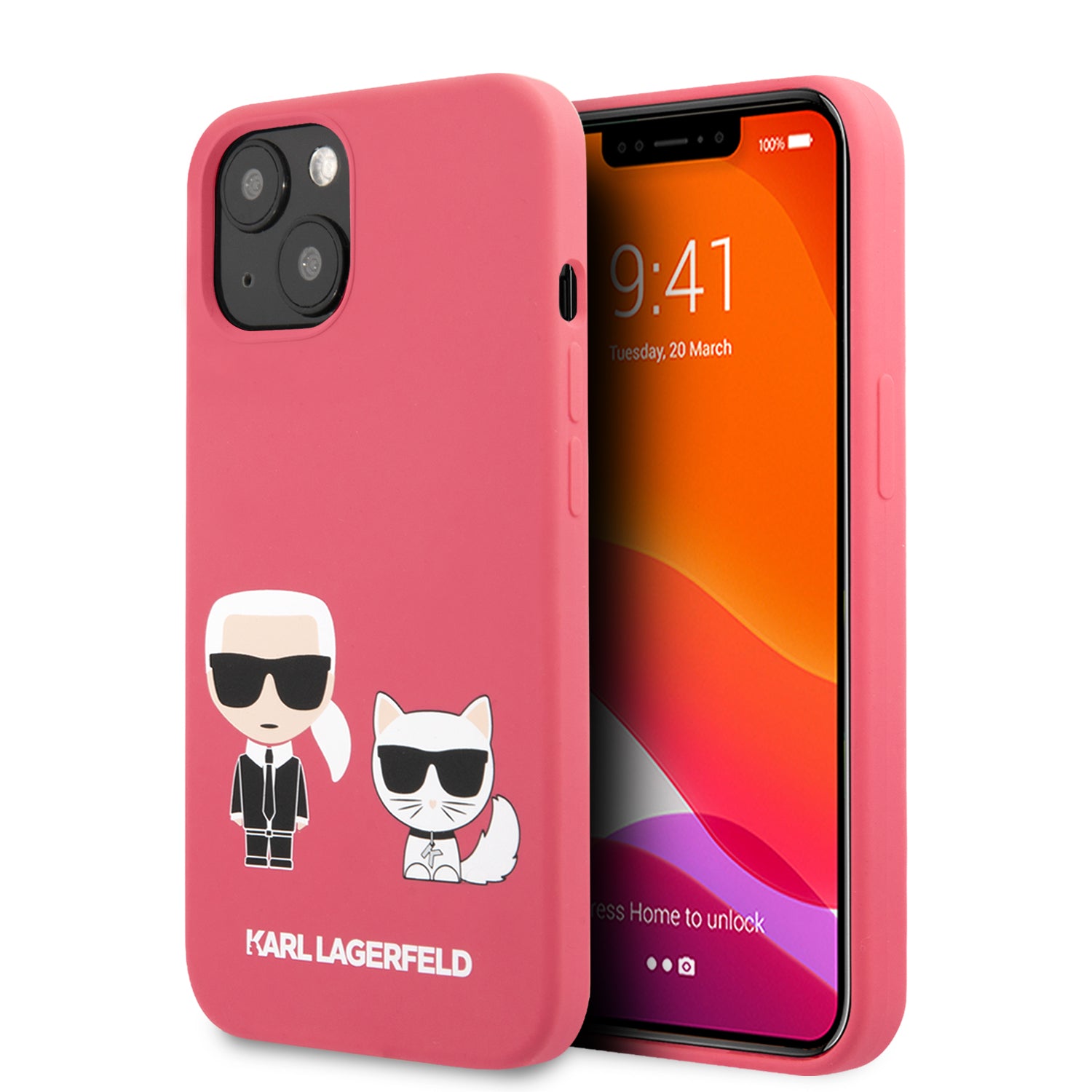 Karl Lagerfeld Silicone Case Karl+Choupette Θήκη Προστασίας Από Σιλικόνη – Iphone 13 (Fuchsia) – Θήκη για κινητό από το PhoneBazaar.gr
