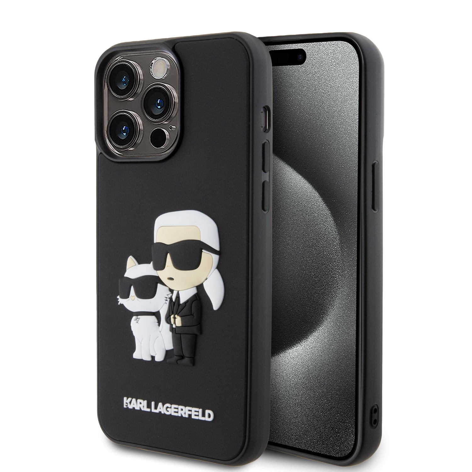 Karl Lagerfeld 3D Rubber Case Karl + Choupette Θήκη Προστασίας Από Σιλικόνη – Iphone 13 Pro Max (Μαύρο – Klhcp13X3Drkcnk) – Θήκη για κινητό από το PhoneBazaar.gr