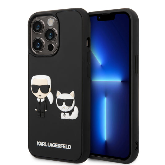 Karl Lagerfeld 3D Rubber Case Karl & Choupette Θήκη Προστασίας Από Σιλικόνη – Iphone 14 Pro (Μαύρο - Klhcp14L3Drkck) – Θήκη για κινητό από το PhoneBazaar.gr