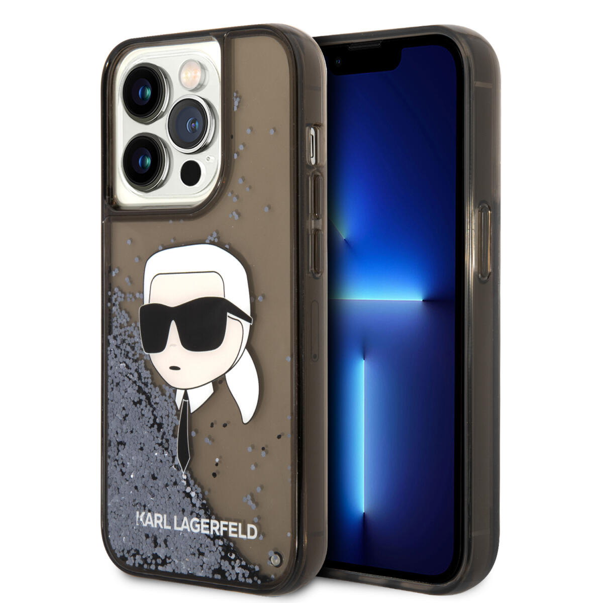 Karl Lagerfeld Ikonik Case Karl'S Head Θήκη Προστασίας Από Σκληρό Πλαστικό – Iphone 14 Pro (Clear Black/Glitter) – Θήκη για κινητό από το PhoneBazaar.gr