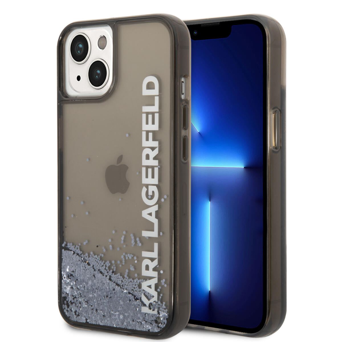 Karl Lagerfeld Liquid Glitter Translucent Case Elongated Logo Θήκη Προστασίας – Iphone 14 Plus (Clear Black/Glitter) – Θήκη για κινητό από το PhoneBazaar.gr