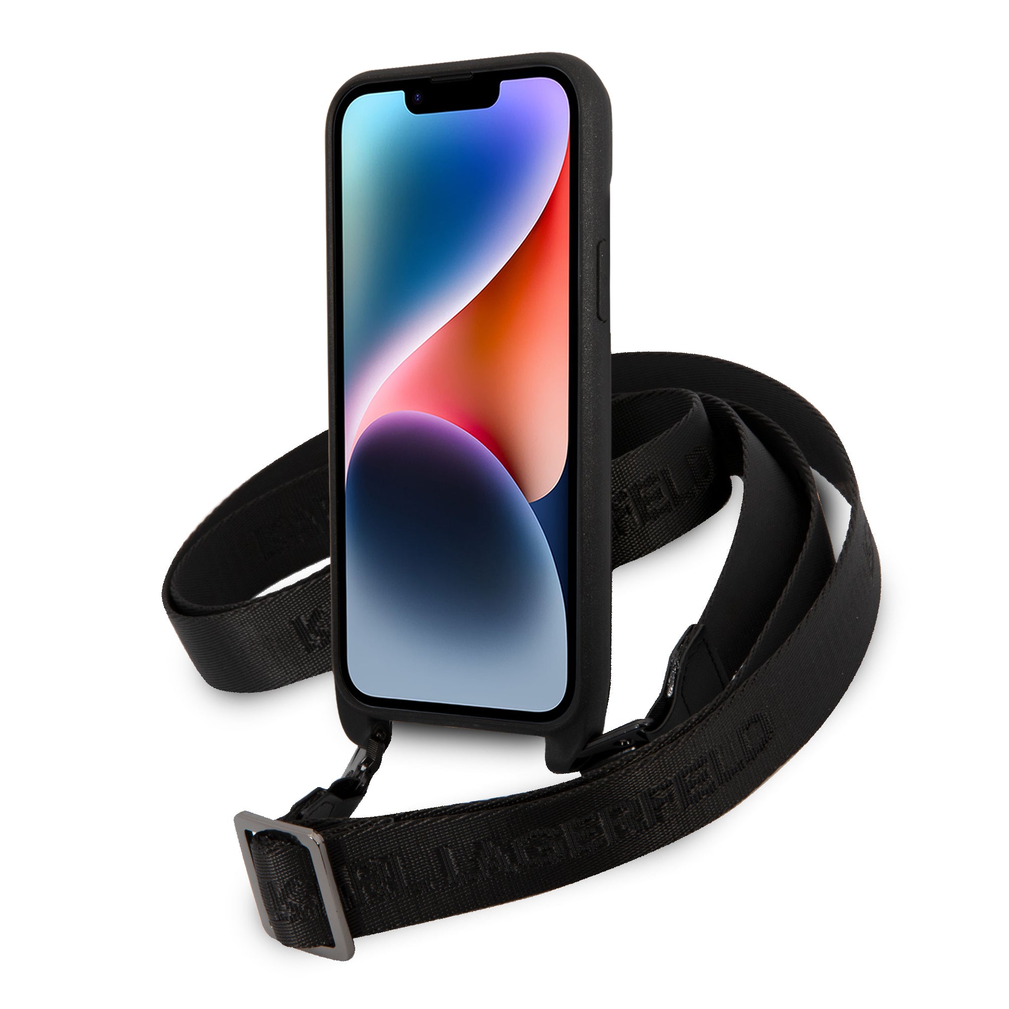 Karl Lagerfeld Monogram Plaque Logo PU Leather Case Θήκη προστασίας από δερματίνη – iPhone 14 Plus (Μαύρο – KLHCP14MSTMMK)