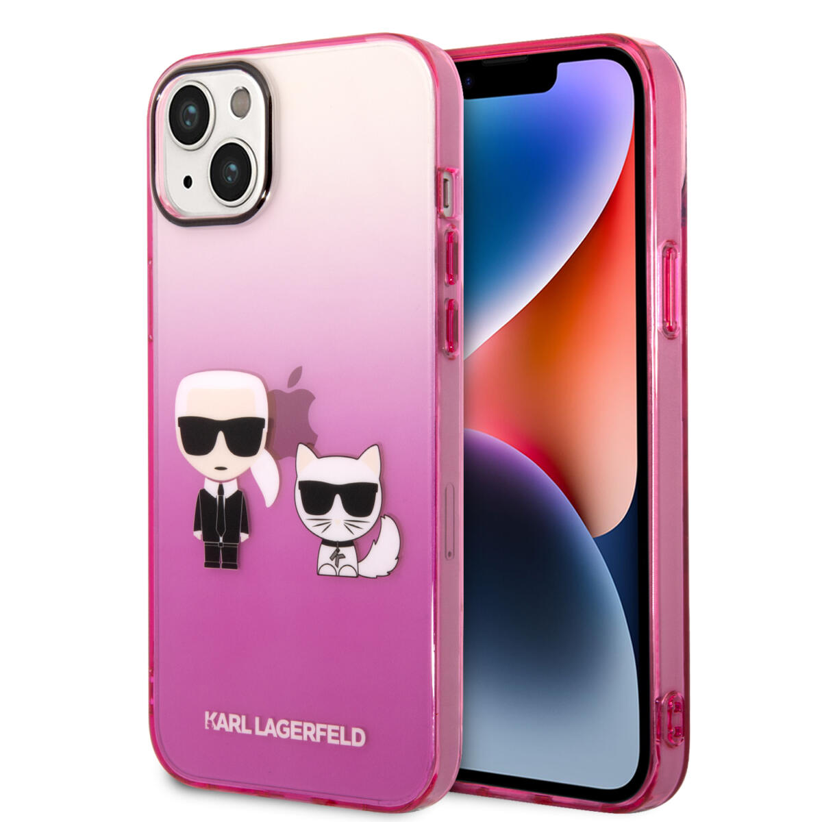 Karl Lagerfeld “Karl & Choupette” Back Cover Case Διάφανη Θήκη Προστασίας Από Liquid Silicone – Iphone 14 Plus (Pink) – Θήκη για κινητό από το PhoneBazaar.gr