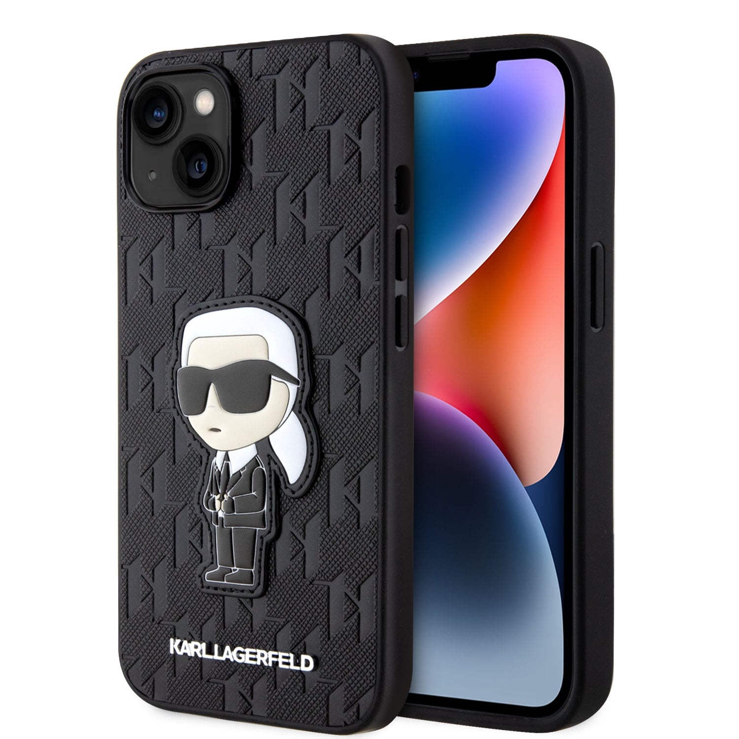 Karl Lagerfeld Monogram Ikonik Patch Saffiano Case Θήκη Προστασίας Από Δερματίνη – Iphone 14 (Black – Klhcp14Ssakhpkk) – Θήκη για κινητό από το PhoneBazaar.gr