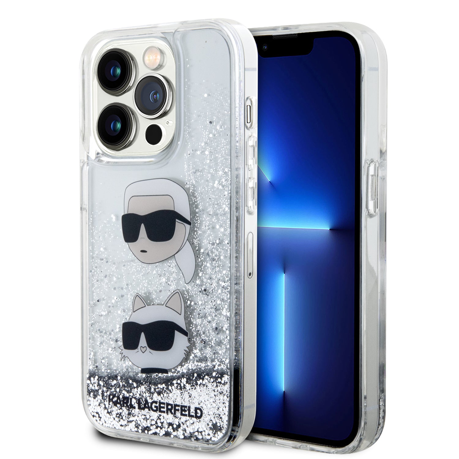 Karl Lagerfeld Karl + Choupette Liquid Glitter Case Θήκη Προστασίας Από Σιλικόνη – Iphone 14 Pro Max (Black – Klhcp14Xldhkcns) – Θήκη για κινητό από το PhoneBazaar.gr