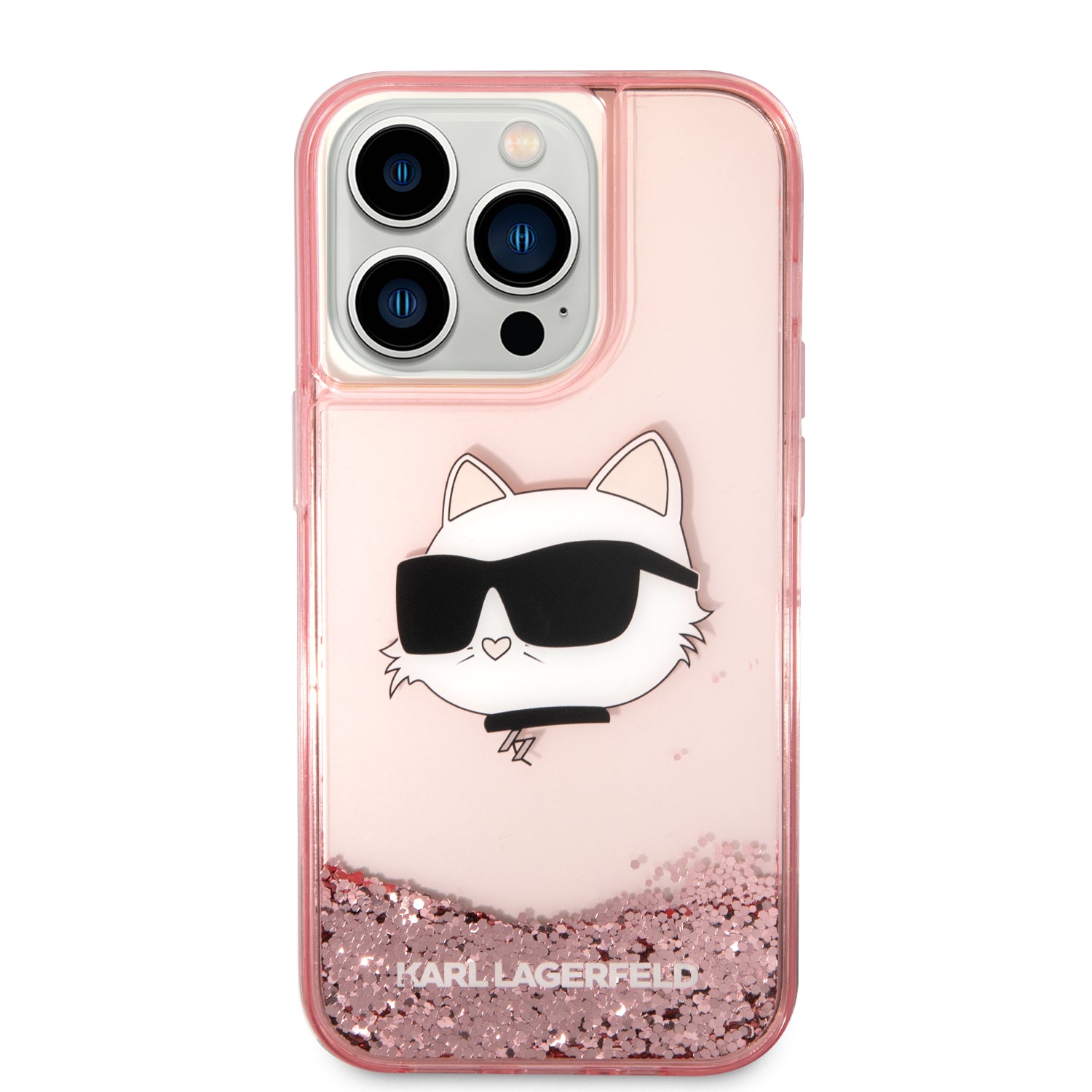 Karl Lagerfeld Choupette's Head NFT Liquid Glitter Case Θήκη προστασίας από σιλικόνη – iPhone 14 Pro Max (Ροζ – KLHCP14XLNCHCP)