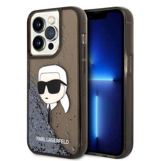 Karl Lagerfeld Ikonik Case Karl'S Head Θήκη Προστασίας Από Σκληρό Πλαστικό – Iphone 14 Pro Max (Clear Black/Glitter) – Θήκη για κινητό από το PhoneBazaar.gr