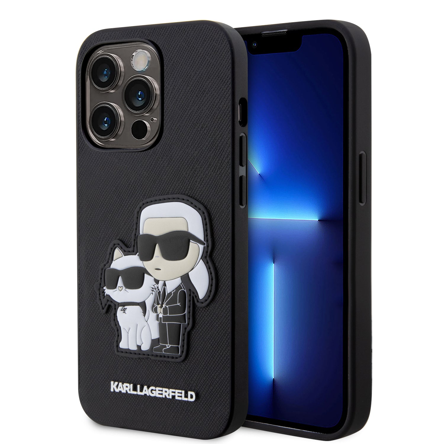 Karl Lagerfeld Karl + Choupette Patch Saffiano Case Θήκη Προστασίας Από Δερματίνη – Iphone 14 Pro Max (Black – Klhcp14Xsankcpk) – Θήκη για κινητό από το PhoneBazaar.gr
