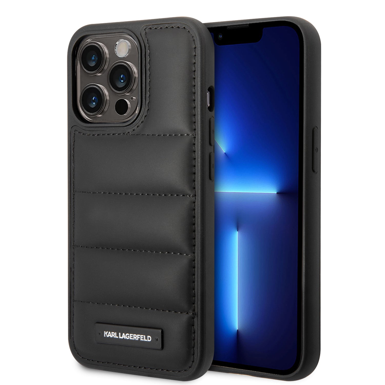 Karl Lagerfeld Puffy Elongated Logo Case Θήκη Προστασίας Από Σκληρό Πλαστικό Και Tpu – Iphone 15 Pro (Μαύρο – Klhcp15Lpsqak) – Θήκη για κινητό από το PhoneBazaar.gr