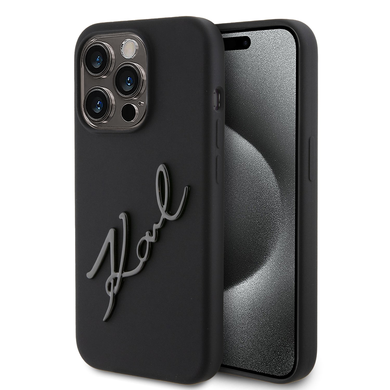 Karl Lagerfeld "Karl Script Logo" Hard Case Θήκη Προστασίας Από Σιλικόνη – Iphone 15 Pro Max (Black – Klhcp15Xsksbmck) – Θήκη για κινητό από το PhoneBazaar.gr