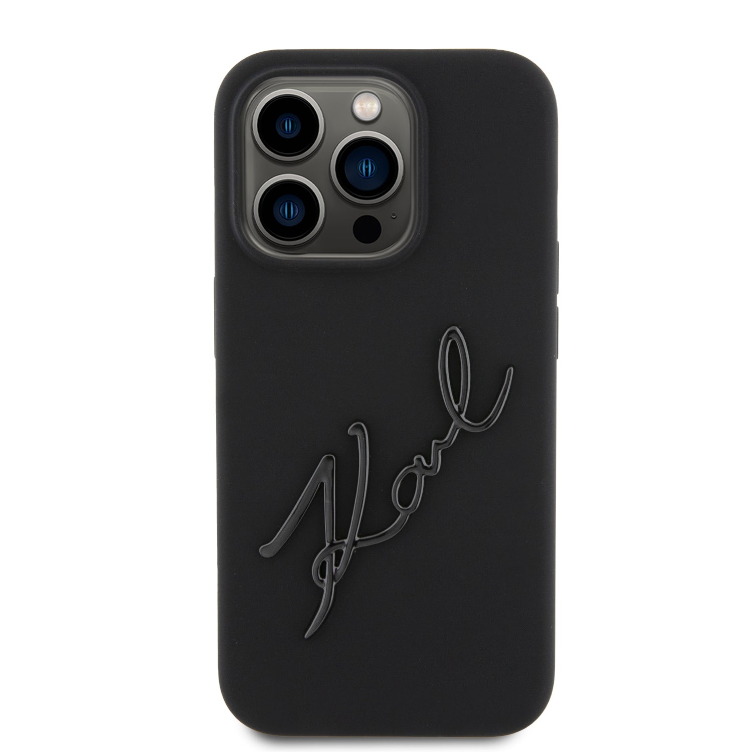 Karl Lagerfeld “Karl Script Logo” Hard Case Θήκη προστασίας από σιλικόνη – iPhone 15 Pro (Black – KLHCP15LSKSBMCK)