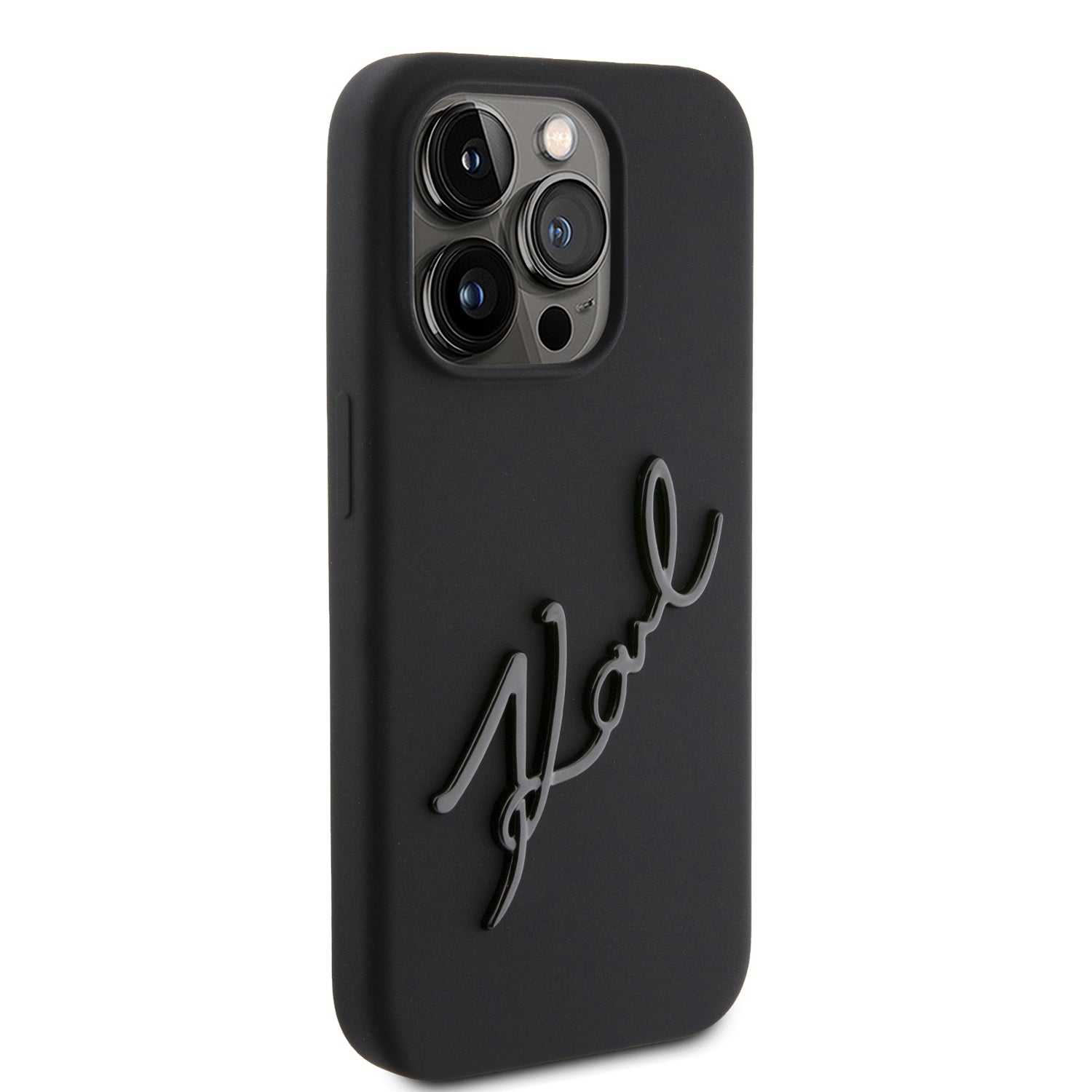 Karl Lagerfeld “Karl Script Logo” Hard Case Θήκη προστασίας από σιλικόνη – iPhone 15 Pro (Black – KLHCP15LSKSBMCK)
