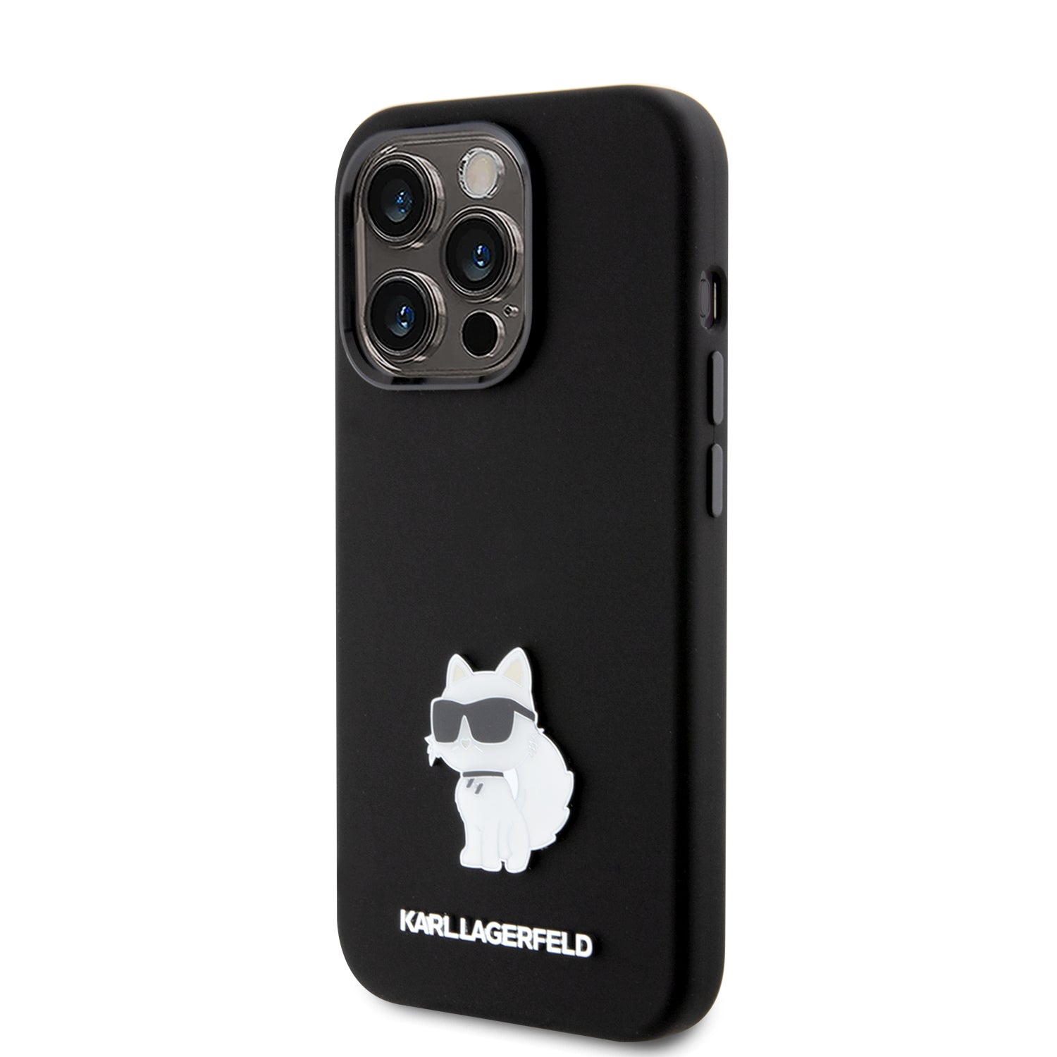 Karl Lagerfeld Choupette Metal Pin Hard Case Θήκη προστασίας από σιλικόνη  – iPhone 15 Pro (Black – KLHCP15LSMHCNPK)