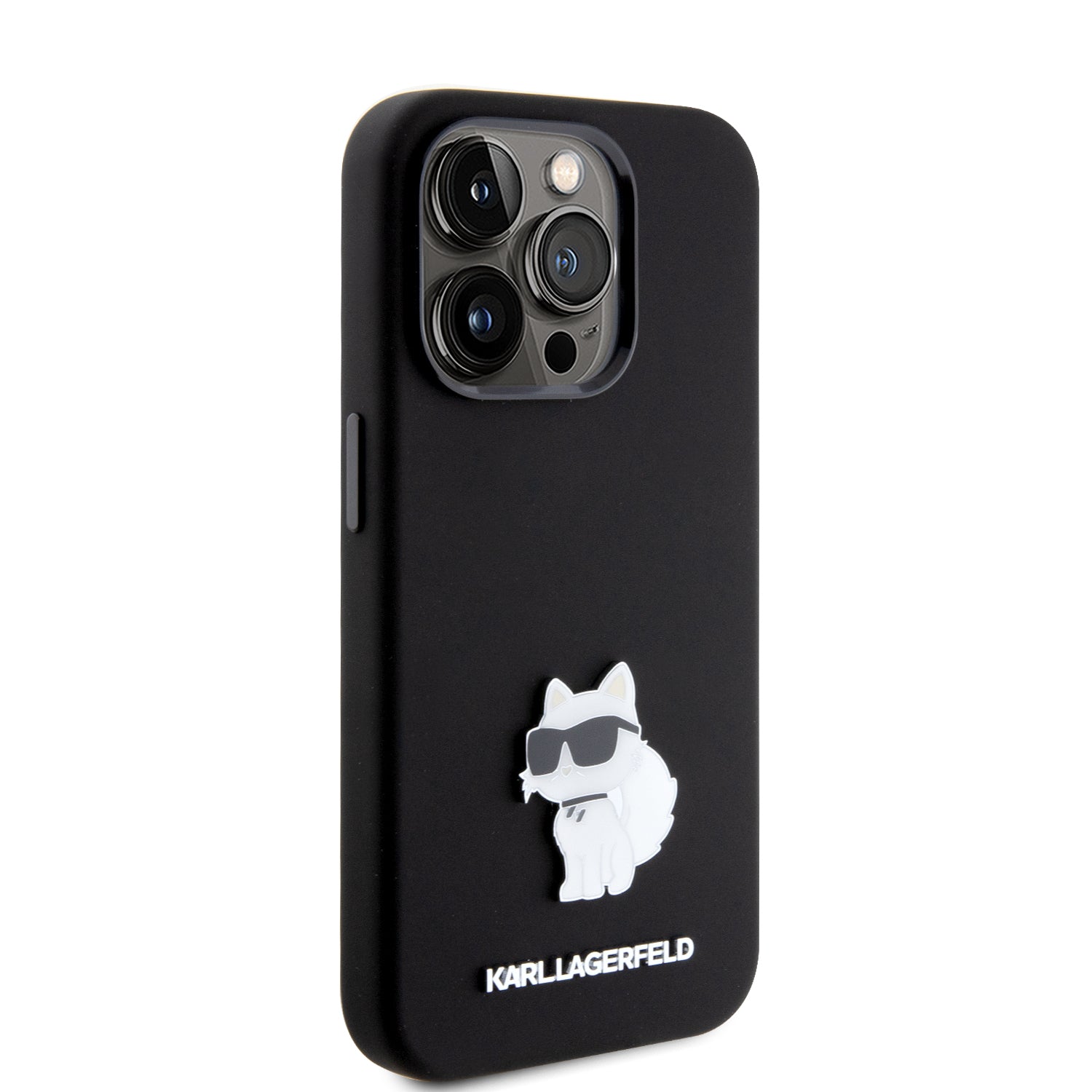 Karl Lagerfeld Choupette Metal Pin Hard Case Θήκη προστασίας από σιλικόνη  – iPhone 15 Pro (Black – KLHCP15LSMHCNPK)