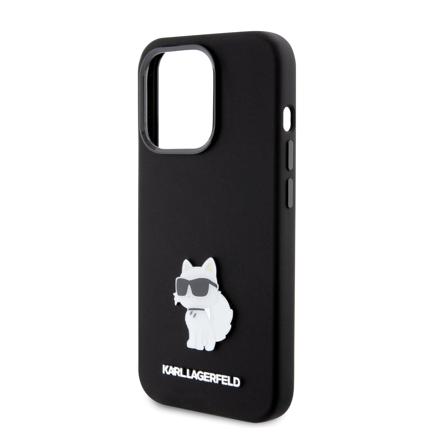 Karl Lagerfeld Choupette Metal Pin Hard Case Θήκη προστασίας από σιλικόνη  – iPhone 15 Pro (Black – KLHCP15LSMHCNPK)