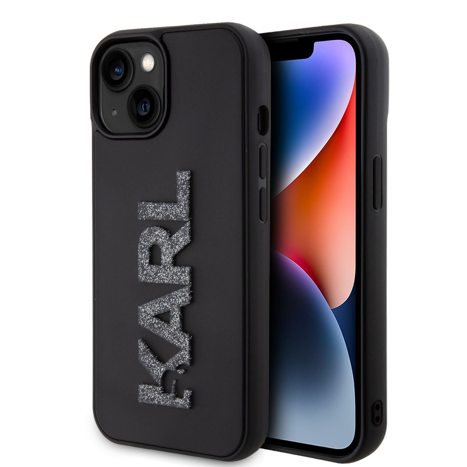 Karl Lagerfeld “Karl 3D Logo Glitter Cover” Hard Case Θήκη Προστασίας Από Σιλικόνη – Iphone 15 (Glitter / Black – Klhcp15S3Dmbkck) – Θήκη για κινητό από το PhoneBazaar.gr