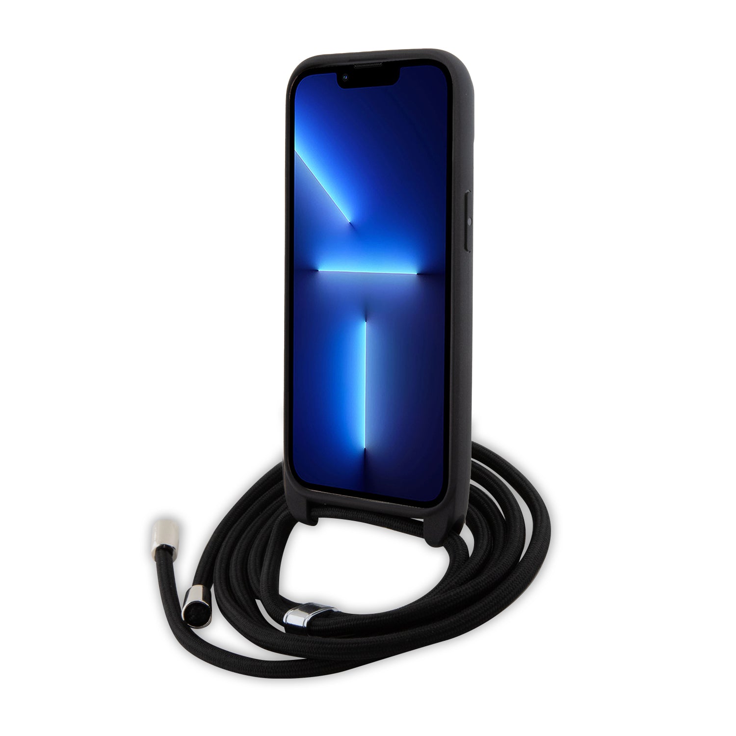 Karl Lagerfeld Crossbody K+C Metal Pin Saffiano Hard Case Θήκη προστασίας από δερματίνη με λουράκι – iPhone 15 (Μαύρο – KLHCP15SSAKCPSK)