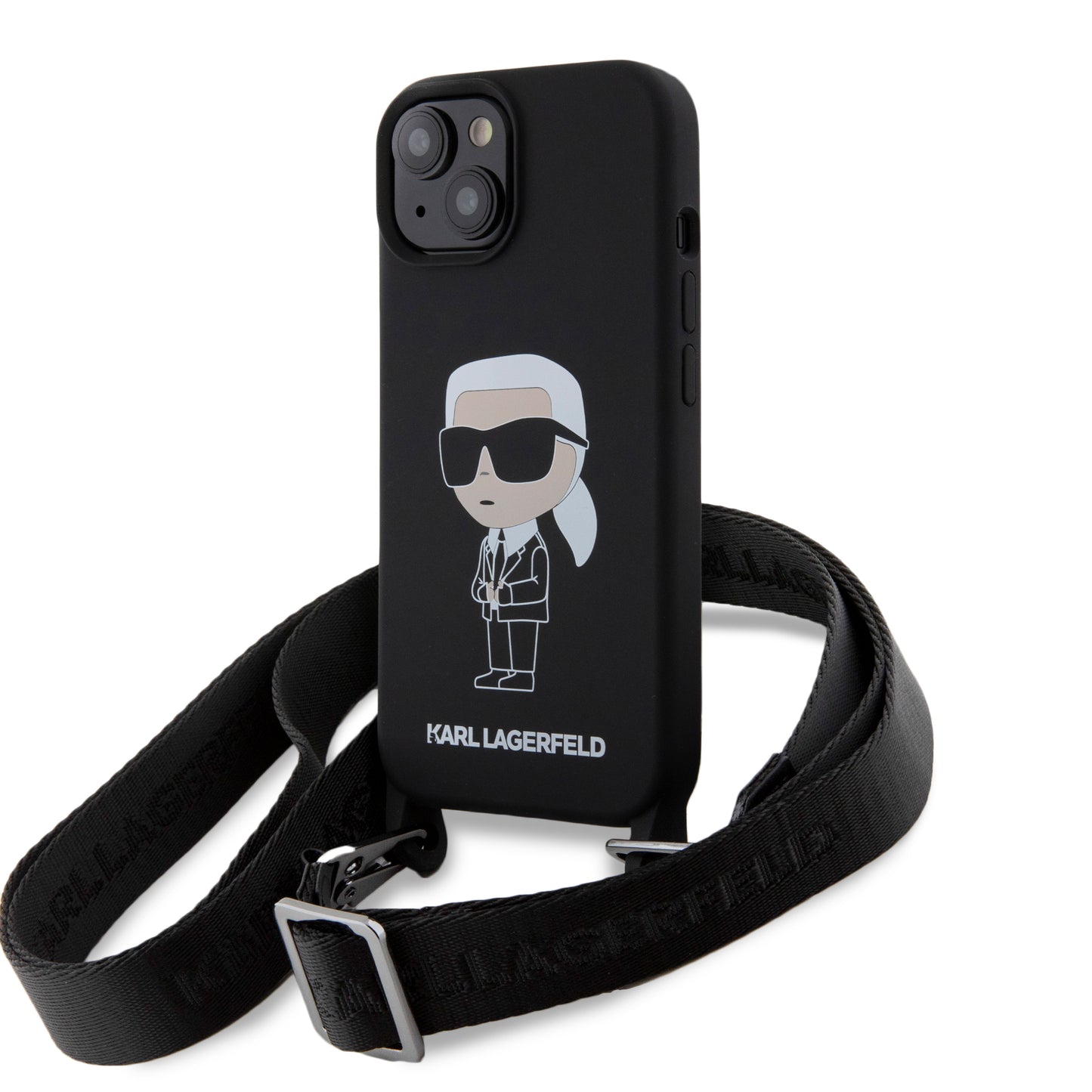 Karl Lagerfeld Crossbody Ikonik Hard Case Θήκη Προστασίας Από Σιλικόνη – Iphone 15 (Black – Klhcp15Sscbsknk) – Θήκη για κινητό από το PhoneBazaar.gr