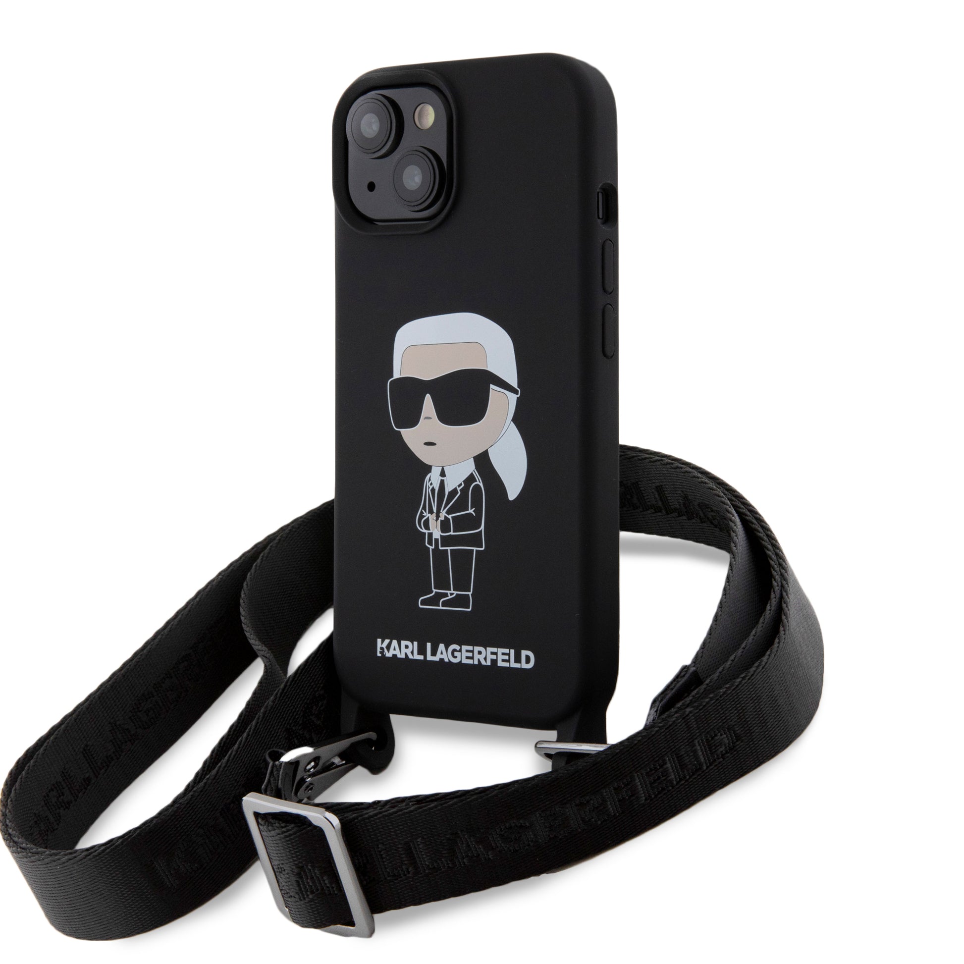 Karl Lagerfeld Crossbody Ikonik Hard Case Θήκη Προστασίας Από Σιλικόνη – Iphone 15 (Black – Klhcp15Sscbsknk) – Θήκη για κινητό από το PhoneBazaar.gr