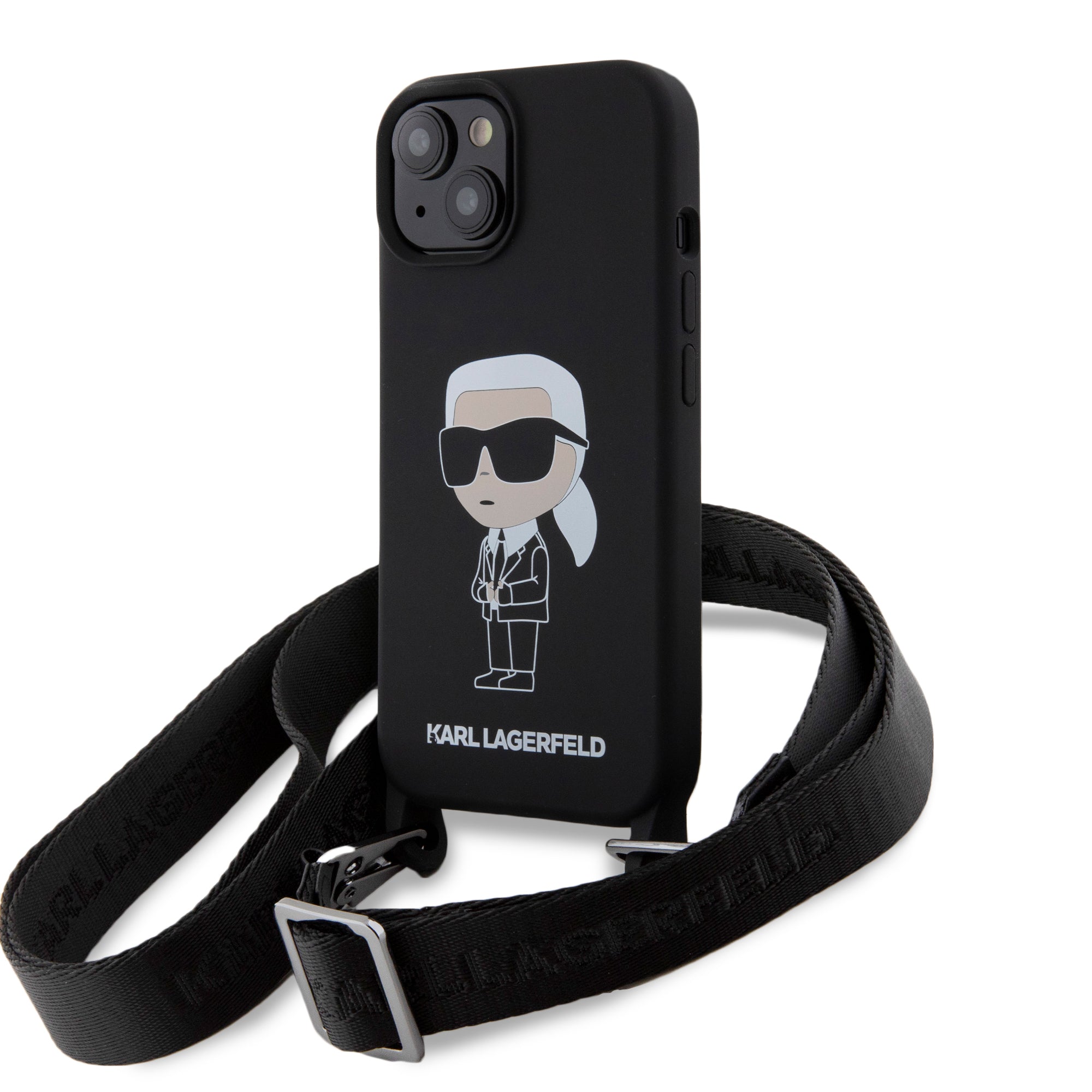 Karl Lagerfeld Crossbody Ikonik Hard Case Θήκη Προστασίας Από Σιλικόνη – Iphone 15 (Black – Klhcp15Sscbsknk) – Θήκη για κινητό από το PhoneBazaar.gr