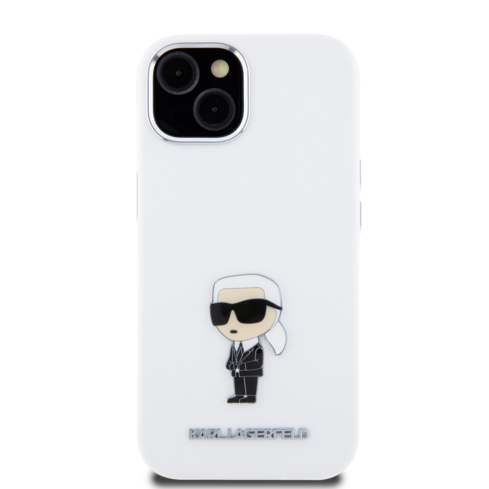 Karl Lagerfeld Ikonik Metal Pin Hard Case Θήκη Προστασίας Από Σιλικόνη  – Iphone 15 (White – Klhcp15Ssmhknph) – Θήκη για κινητό από το PhoneBazaar.gr