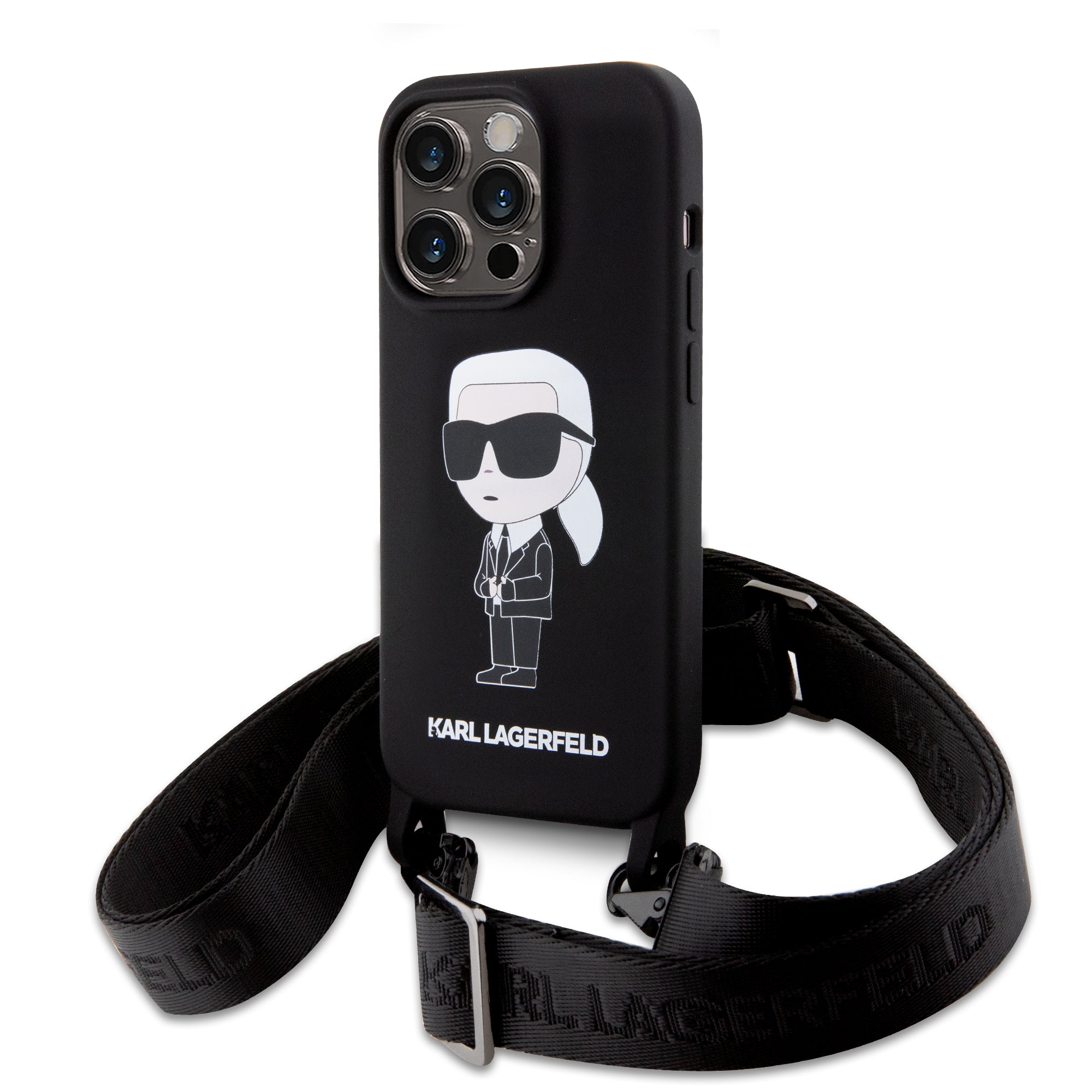 Karl Lagerfeld Crossbody Nft Cardslot Ikonik Saffiano Hard Case Karl And Choupette Θήκη Προστασίας Από Δερματίνη Με Λουράκι – Iphone 15 Pro Max (Μαύρο - Klhcp15Xscbsknk) – Θήκη για κινητό από το PhoneBazaar.gr