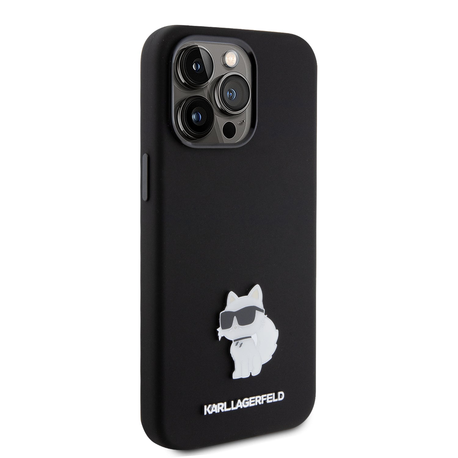 Karl Lagerfeld Choupette Metal Pin Hard Case Θήκη προστασίας από σιλικόνη  – iPhone 15 Pro Max (Black – KLHCP15XSMHCNPK)