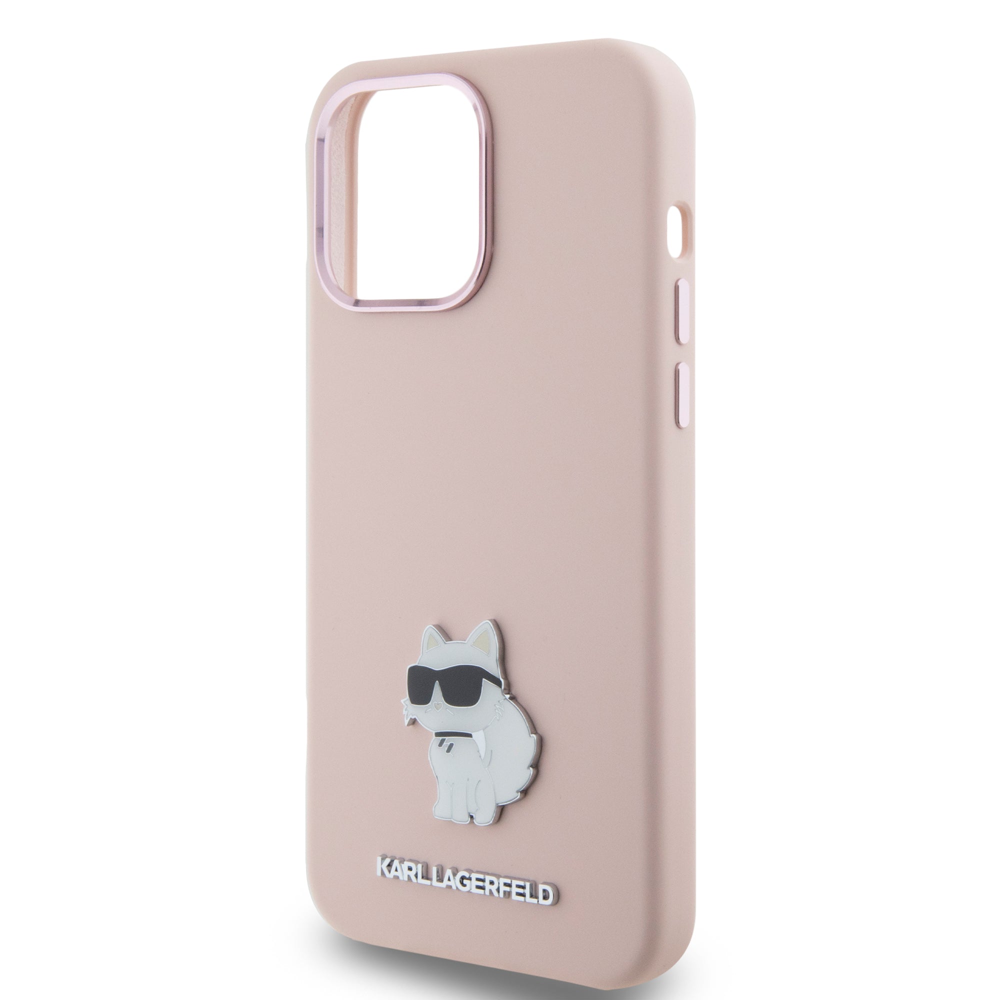 Karl Lagerfeld Choupette Metal Pin Hard Case Θήκη προστασίας από σιλικόνη  – iPhone 15 Pro Max (Pink – KLHCP15XSMHCNPP)
