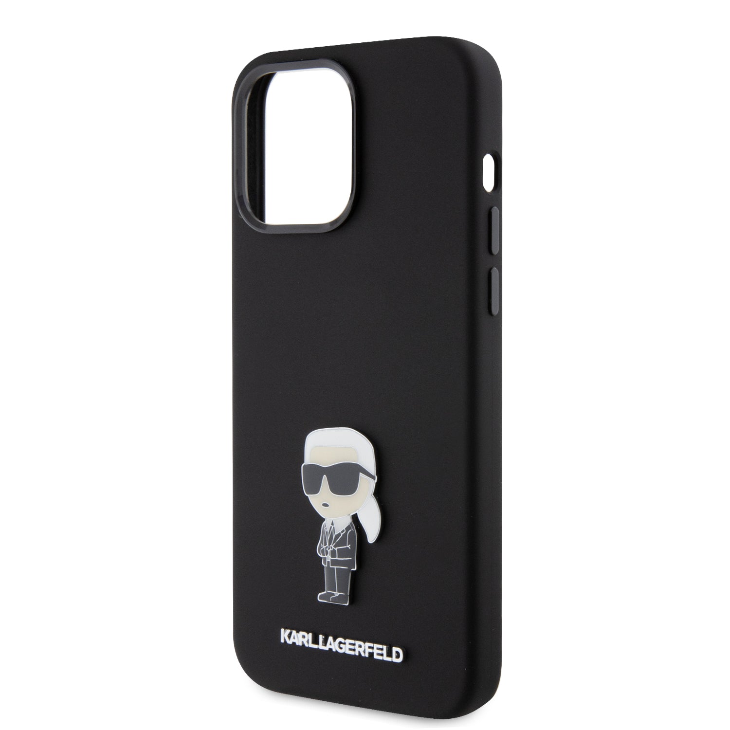 Karl Lagerfeld Ikonik Metal Pin Hard Case Θήκη προστασίας από σιλικόνη  – iPhone 15 Pro Max (Black – KLHCP15XSMHKNPK)